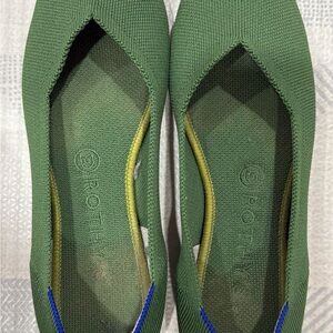 Rothy's The Flat, women’s size 8.5, Kelly green